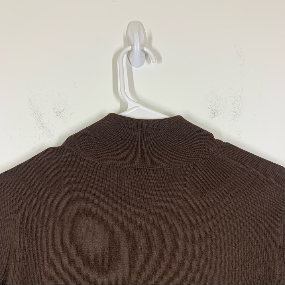 VTG Escada Brown Knit Turtleneck Sweater Size 36 or US 6 - Picture 4 of 9